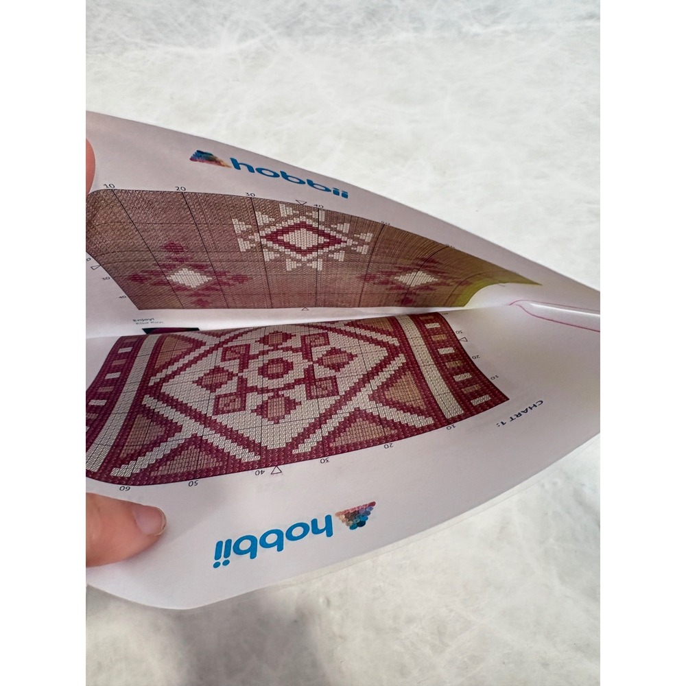 Hobbii Desert Ruby Scarf Crochet Pattern Elsa Kim Geometric Southwestern Design - Picture 2 of 2